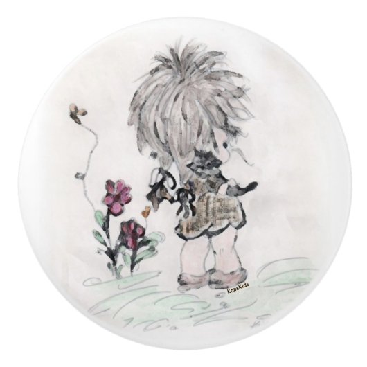 Kitty und ich keramikknauf (Vorderseite)