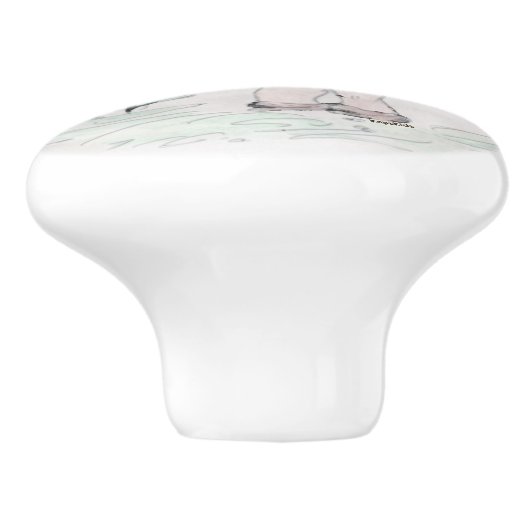 Kitty und ich keramikknauf (Seitenansicht)