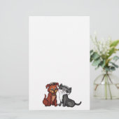 Kitty und Puppy Briefpapier (Stehend Vorderseite)