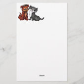 Kitty und Puppy Briefpapier (Rückseite)