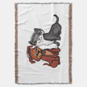 Kitty und Puppy Decke (Vorderseite Vertikal)