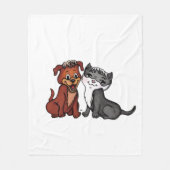 Kitty und Puppy Fleecedecke (Vorderseite)