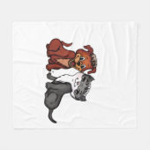 Kitty und Puppy Fleecedecke (Vorderseite (Horizontal))
