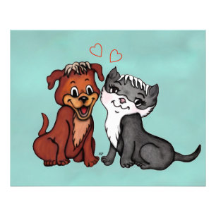 Kitty und Puppy Fotodruck