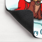 Kitty und Puppy, Frohe Weihnachten Mousepad (Ecke)