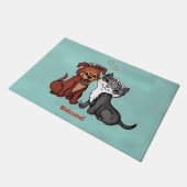 Kitty und Puppy Fußmatte (Schrägansicht)