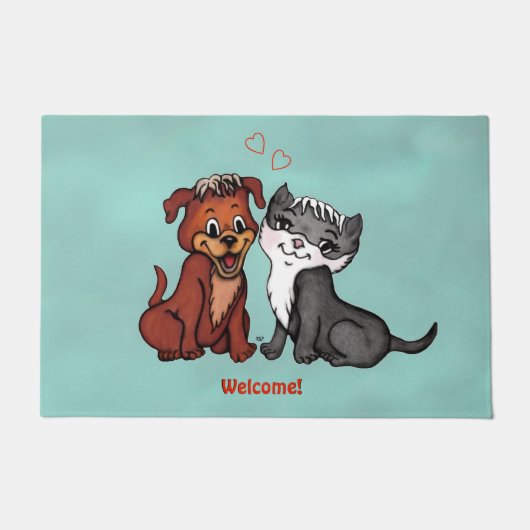 Kitty und Puppy Fußmatte (Vorderseite)