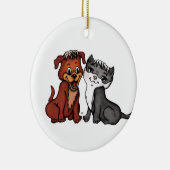 Kitty und Puppy Keramik Ornament (Rechts)