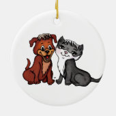 Kitty und Puppy Keramik Ornament (Hinten)