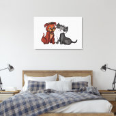 Kitty und Puppy Leinwanddruck (Insitu (Schlafzimmer))