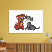 Kitty und Puppy Leinwanddruck (Insitu (Wohnzimmer))