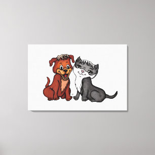 Kitty und Puppy Leinwanddruck