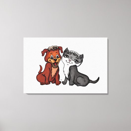Kitty und Puppy Leinwanddruck (Vorderseite)
