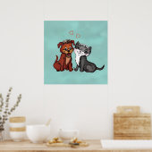 Kitty und Puppy Poster (Küche)