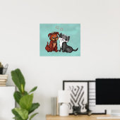 Kitty und Puppy Poster (Heimbüro)