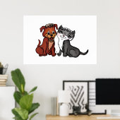 Kitty und Puppy Poster (Heimbüro)