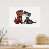 Kitty und Puppy Poster (Küche)