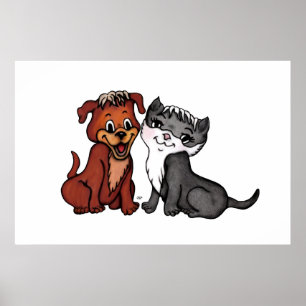Kitty und Puppy Poster