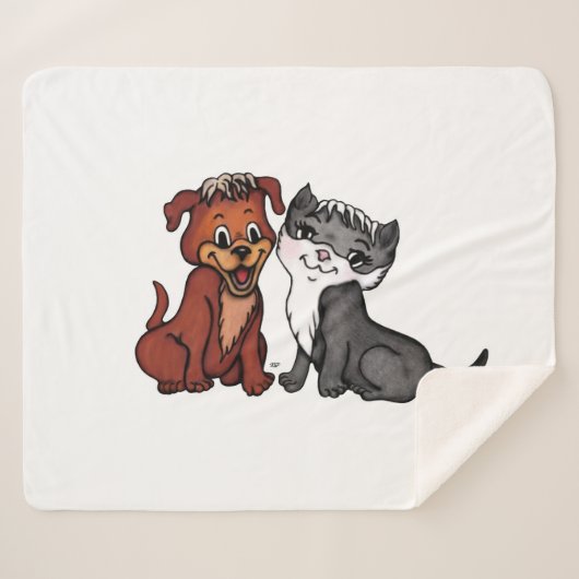 Kitty und Puppy Sherpadecke (Vorderseite (Horizontal))