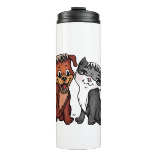 Kitty und Puppy Thermosbecher