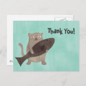 Kitty und seine Fische Postkarte (Vorne/Hinten)