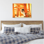 Kitty Under Fleisch Leinwanddruck (Insitu (Schlafzimmer))