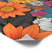 Kitty unter den Blume Poster (Ecke)