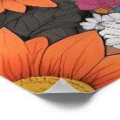 Kitty unter den Blume Poster (Ecke)