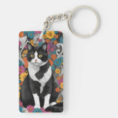 Kitty unter den Blume Schlüsselanhänger (Rückseite)