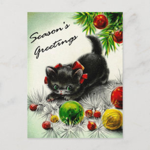 Kitty unterm Baum Postkarte