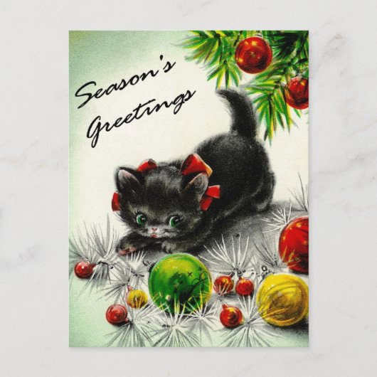 Kitty unterm Baum Postkarte (Vorderseite)