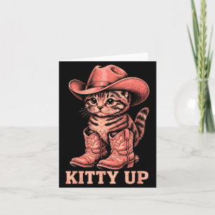 Kitty Up Vintage Western Country Music Lustig Karte