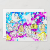 Kitty Valentine Feiertagskarte (Vorne/Hinten)