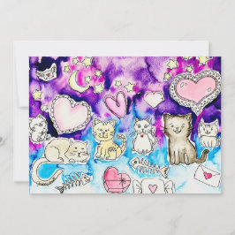 Kitty Valentine Feiertagskarte