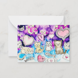 Kitty Valentine Mitteilungskarte