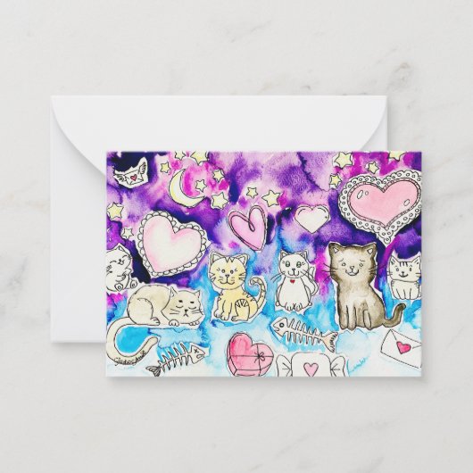 Kitty Valentine Mitteilungskarte (Vorderseite)
