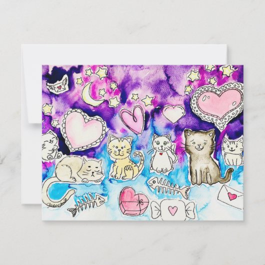 Kitty Valentine Mitteilungskarte (Vorderseite)