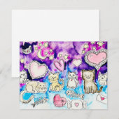 Kitty Valentine Mitteilungskarte (Vorne/Hinten)