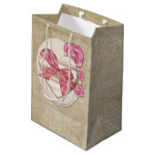 Kitty Valentine Viktorianisch Mixed Media MEDIUM Mittlere Geschenktüte (Rückseite Schrägansicht)