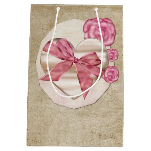 Kitty Valentine Viktorianisch Mixed Media MEDIUM Mittlere Geschenktüte (Rückseite)