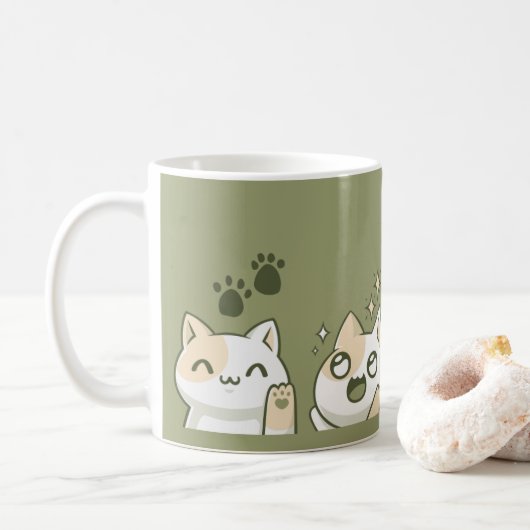 Kitty Vibes Tasse (Mit Donut)