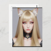 KITTY WAIFU 03 POSTKARTE (Vorne/Hinten)