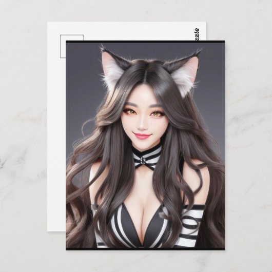 KITTY WAIFU 04 POSTKARTE (Vorne/Hinten)