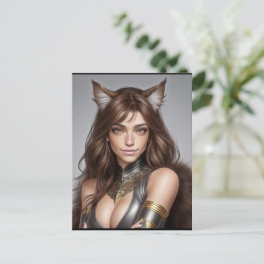 KITTY WAIFU 08 POSTKARTE (Stehend Vorderseite)