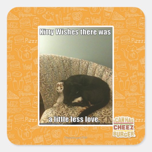 Kitty Wains Quadratischer Aufkleber (Vorderseite)