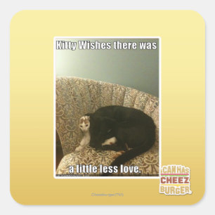 Kitty Wains Quadratischer Aufkleber