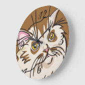 Kitty Wall Clock Große Wanduhr (Winkel)