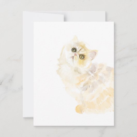 Kitty Watercolor by Art von Shelley Dankeskarte (Vorderseite)