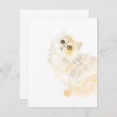 Kitty Watercolor by Art von Shelley Dankeskarte (Vorne/Hinten)