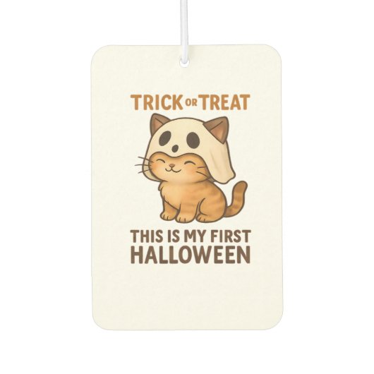 kitty wearing a mask ready for his first Halloween Autolufterfrischer (Vorderseite)